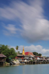 View of building against cloudy sky