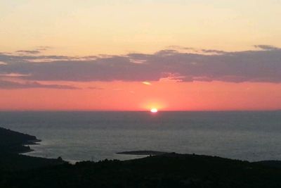 Scenic view of sunset over sea