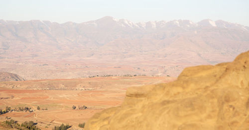 Scenic view of desert against sky