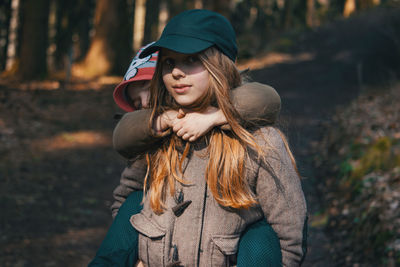 Portrait of woman wearing hat