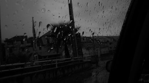 Train on road against sky