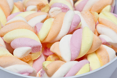 Close-up of colorful sweet food in bowl