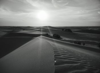 Scenic view of desert against sky