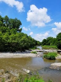 Scenic view of river against sky