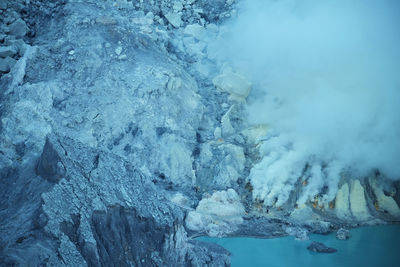 Scenic view of sea during winter