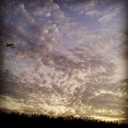 Low angle view of cloudy sky