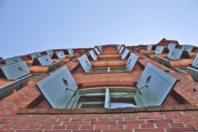 Low angle view of building against clear sky