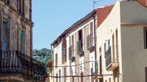 Low angle view of buildings against sky