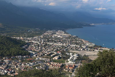 High angle view of cityscape