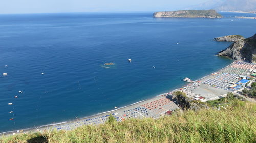 High angle view of beach