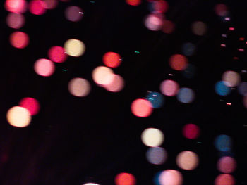 Defocused image of illuminated lights