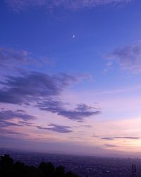 Scenic view of landscape against sky at sunset