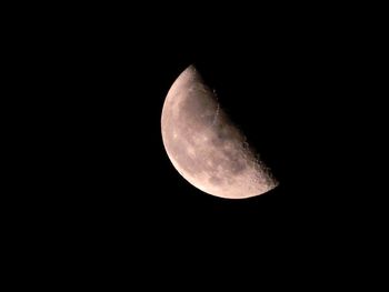 Low angle view of moon in sky