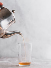 Close-up of coffee cup on table