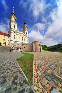 View of historic building against cloudy sky