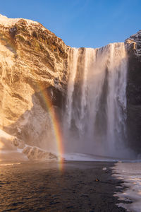 Panoramic view of waterfall