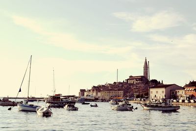 Boats in harbor