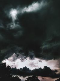 Low angle view of storm clouds in sky