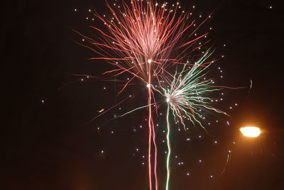 Fireworks exploding in night sky