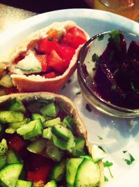 Close-up of served food