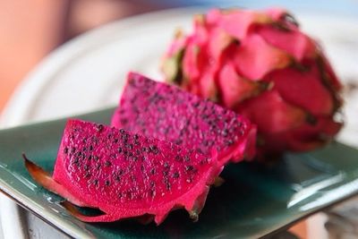 Close-up of red food