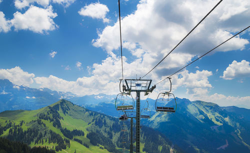 Scenic view of mountains against cloudy sky