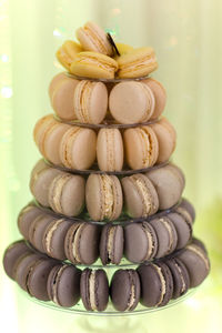 Close-up of macaroons on table