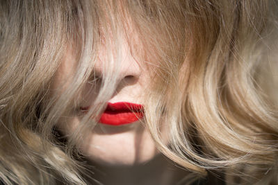 Close-up portrait of young woman