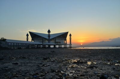 Mosque and sunset