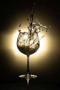 Close-up of water drops on glass