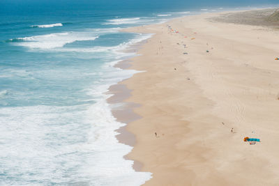 High angle view of beach