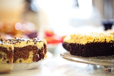 Close-up of cake on table