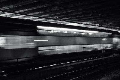 Train at railroad station platform