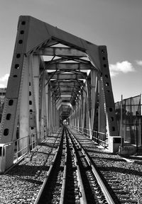 Railway bridge against sky