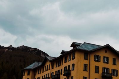 Low angle view of buildings against sky