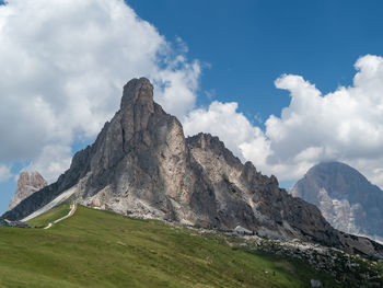 Scenic view of rocky mountains against sky