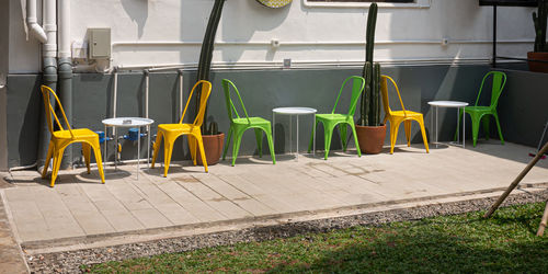 Dining seat at a creative compound area in central jakarta