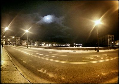 Road in city at night