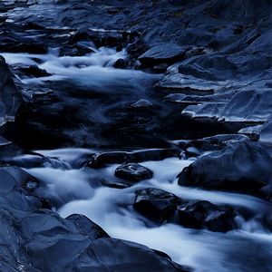 River flowing through rocks