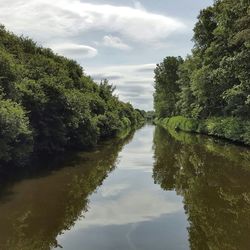 View of canal along trees