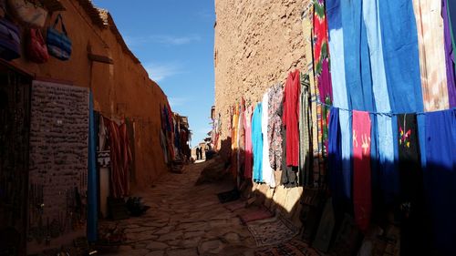 Panoramic view of street amidst buildings in city