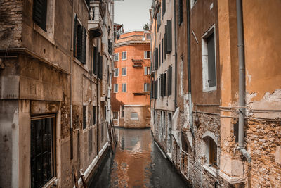 Canal amidst buildings in city