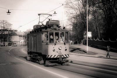 Train on road