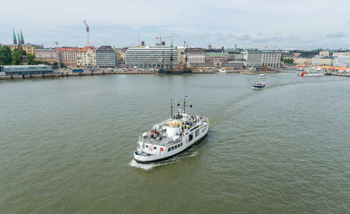 Helsinki city commuter ferries. water transport in finland.