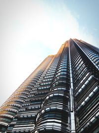 Low angle view of modern building against sky