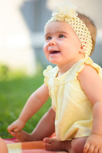 Cute girl looking away