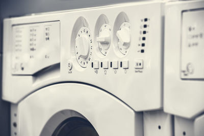 Close-up of washing machine