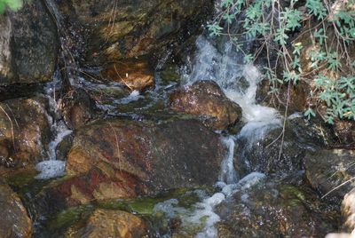 Scenic view of waterfall