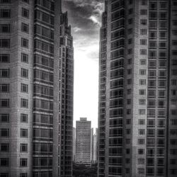 Low angle view of buildings against sky