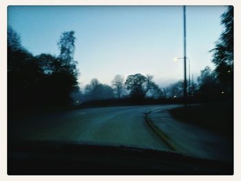 Road passing through forest